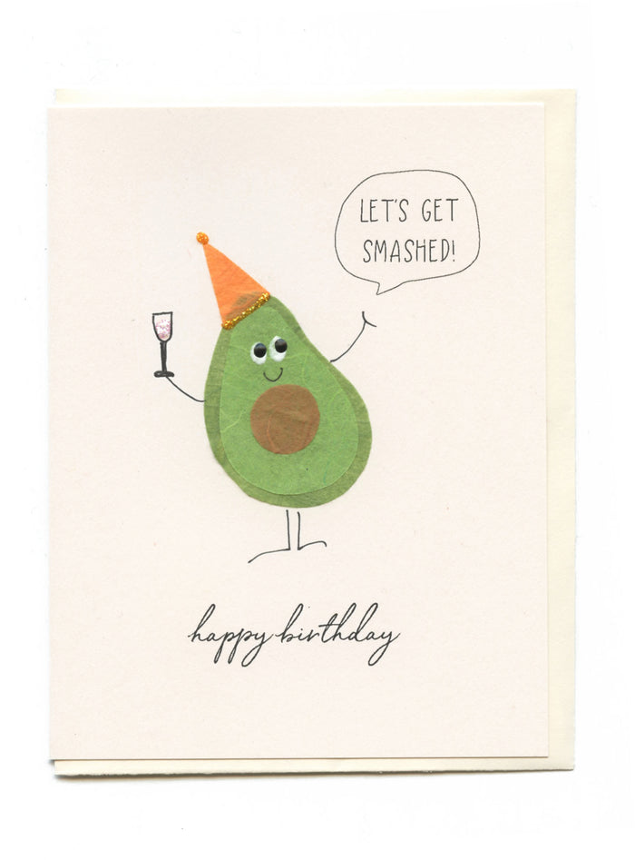 "Let's Get Smashed! Happy Birthday" Party Avocado