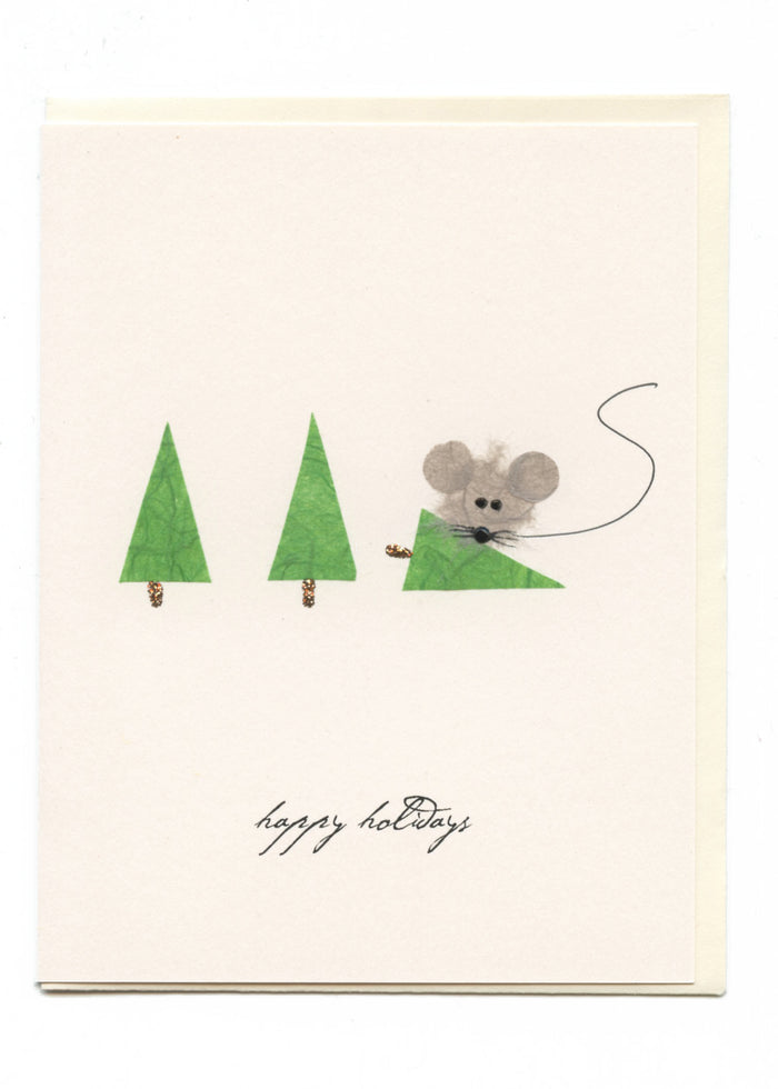 "Happy Holidays" Mouse and Trees