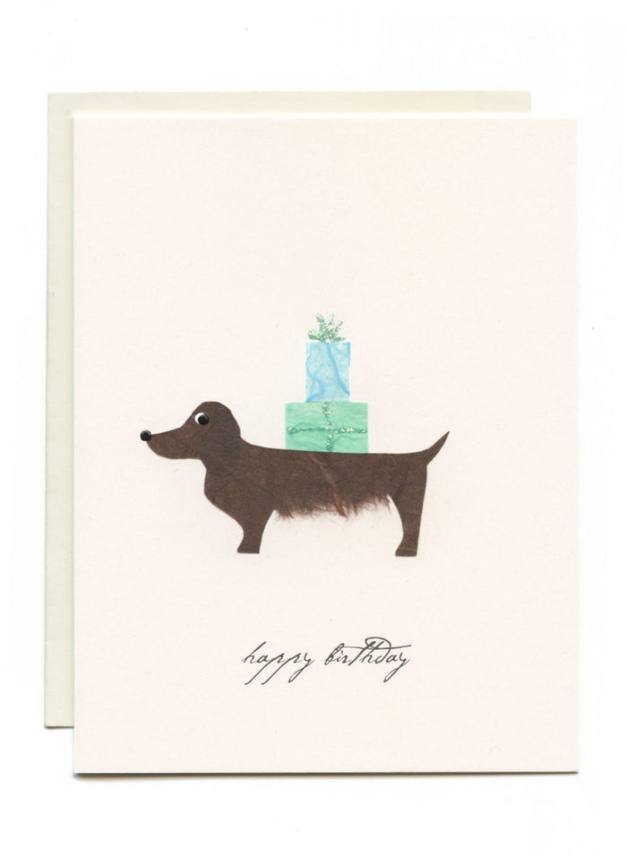 "Happy Birthday" Dog w Presents