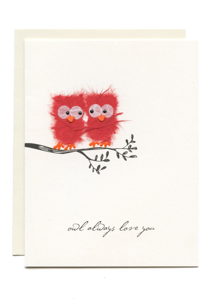 "Owl Always Love You"  Two Red Owls
