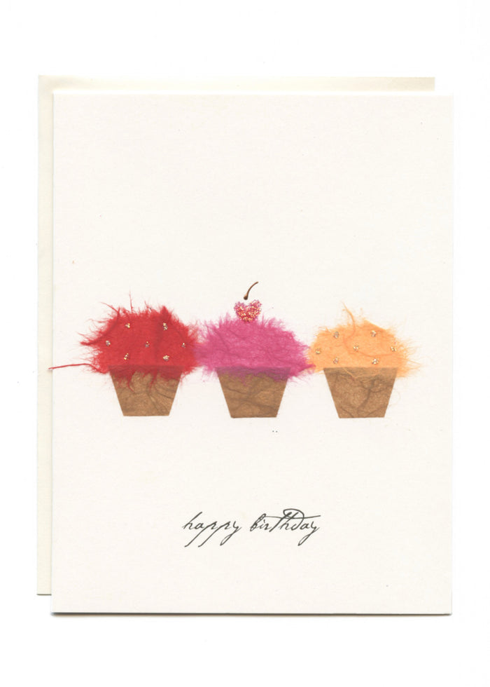 "Happy Birthday" Three Little Cupcakes