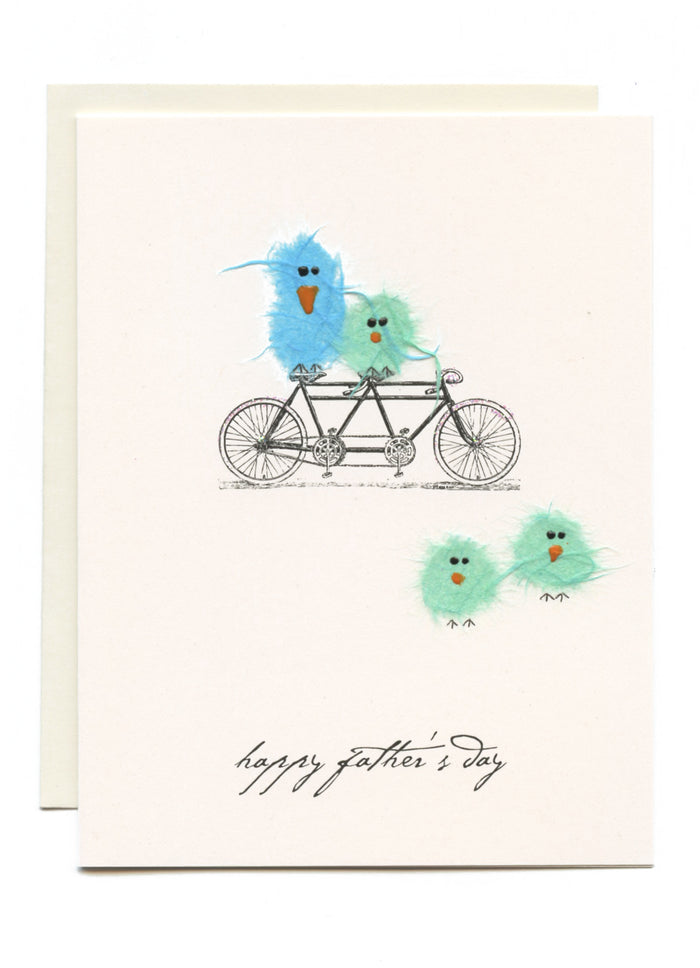"Happy Father's Day"  Birds and Bike