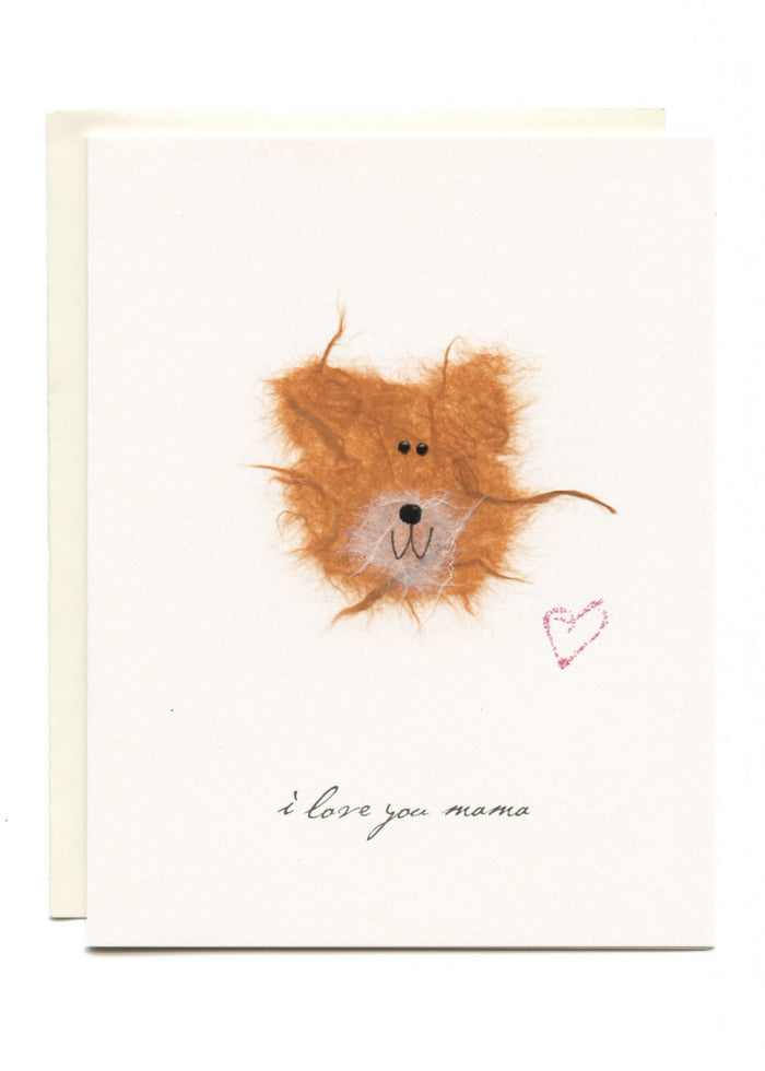 "I Love You Mama"  Bear with Heart
