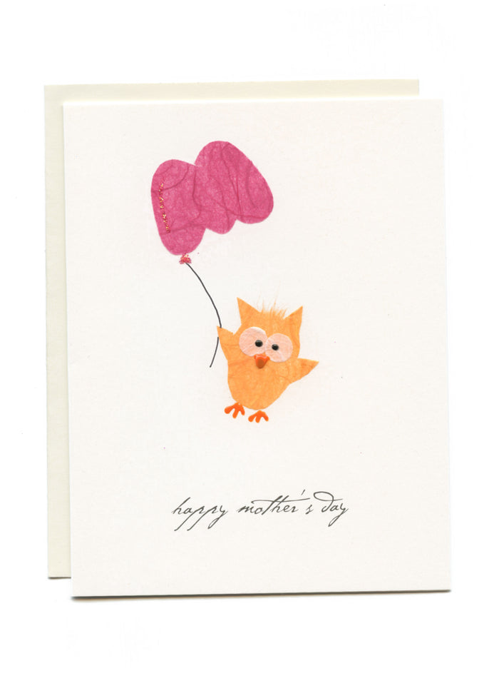 "Happy Mother's Day" Owl with M Balloon