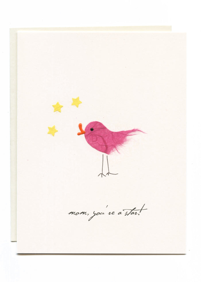 "Mom, You're a Star!"  Bird with Stars