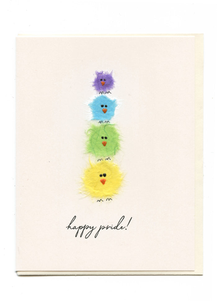 "Happy Pride!" Rainbow Birds