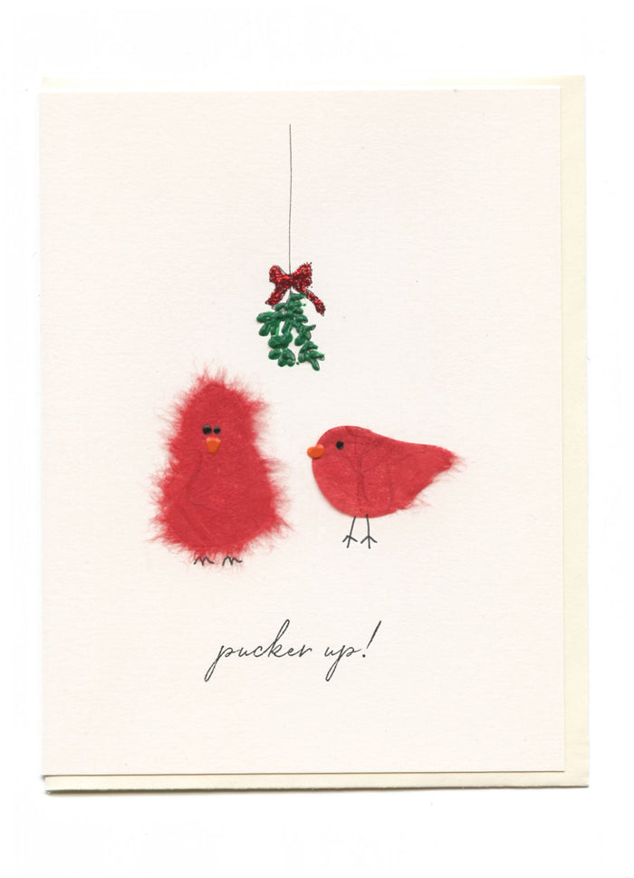 "Pucker Up!" Birds Under the Mistletoe