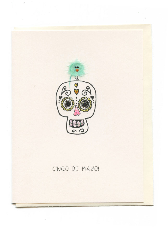 "Cinqo De Mayo" Bird on Sugar Skull