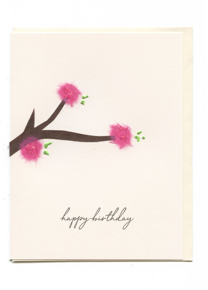 "Happy Birthday" Cherry Blossoms