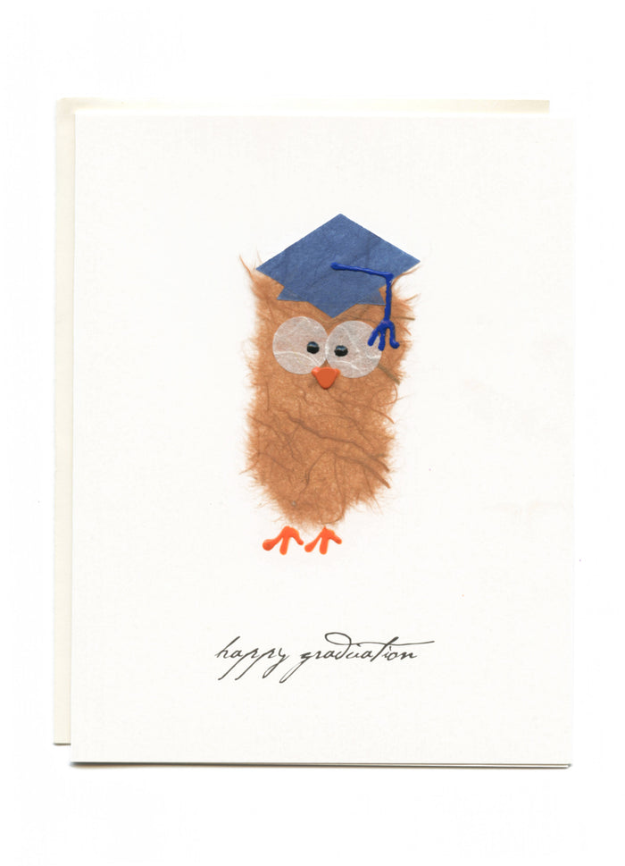 "Happy Graduation"  Owl with Grad Cap