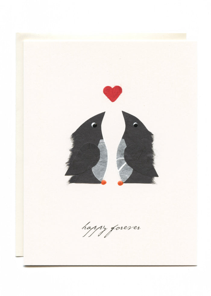 "Happy Forever" Penguins Greeting Card