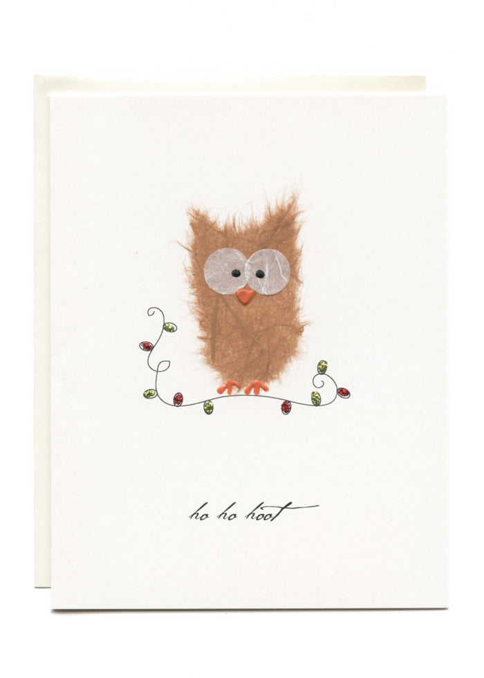 "Ho Ho Hoot" Owl on Christmas Lights