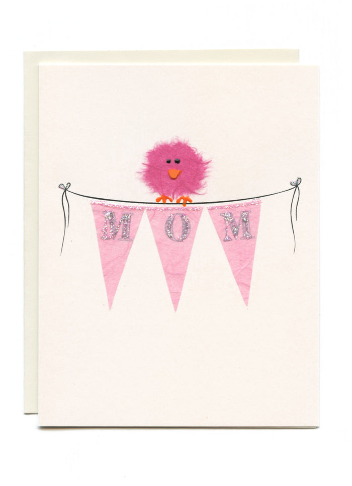 "MOM" Bird on Banner