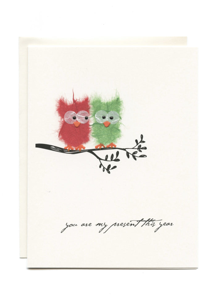 "You Are My Present This Year" 2 Owls