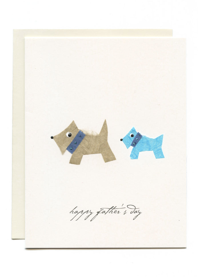 "Happy Father's Day" Terrier and Puppy