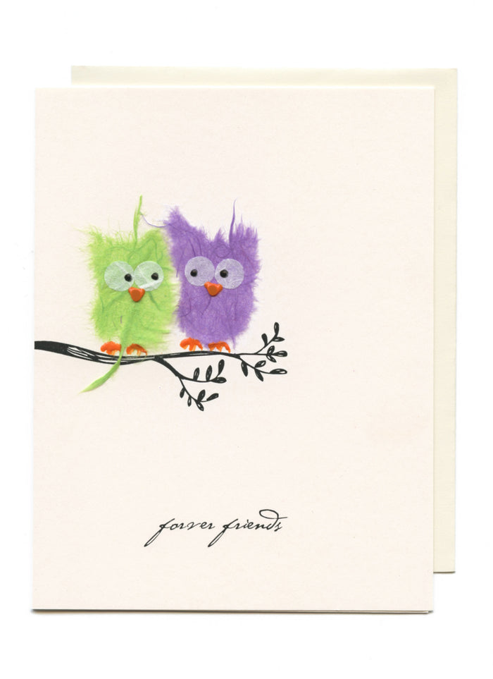 "Forever Friends"  Owls on Branch