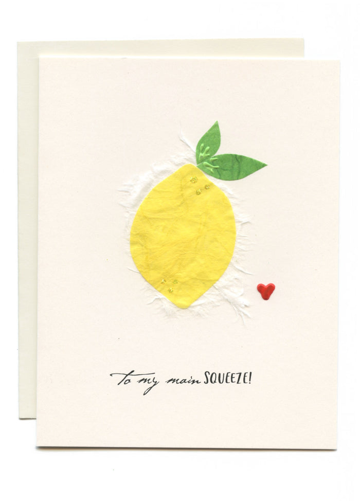 "To My Main SQUEEZE" Lemon with Heart
