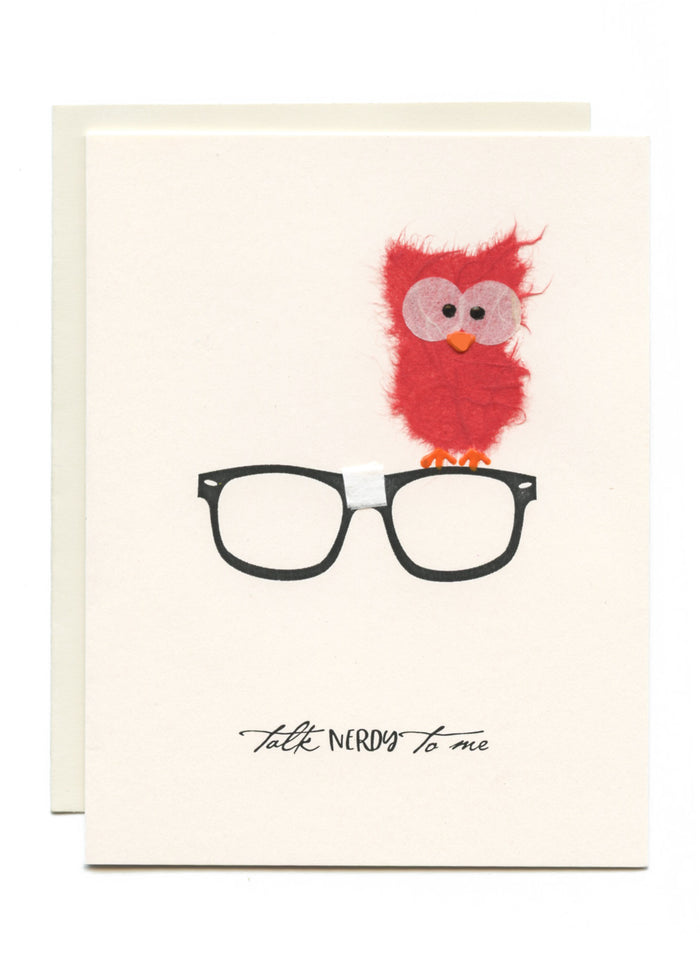 "Talk Nerdy to Me" Owl on Glasses