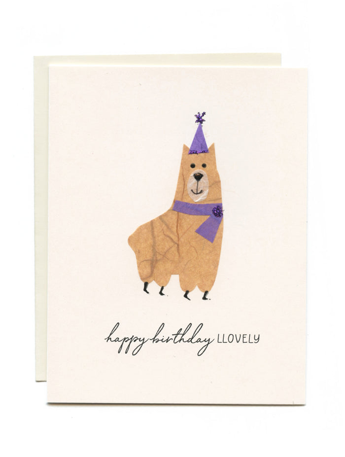 "Happy Birthday Llovely" Llama