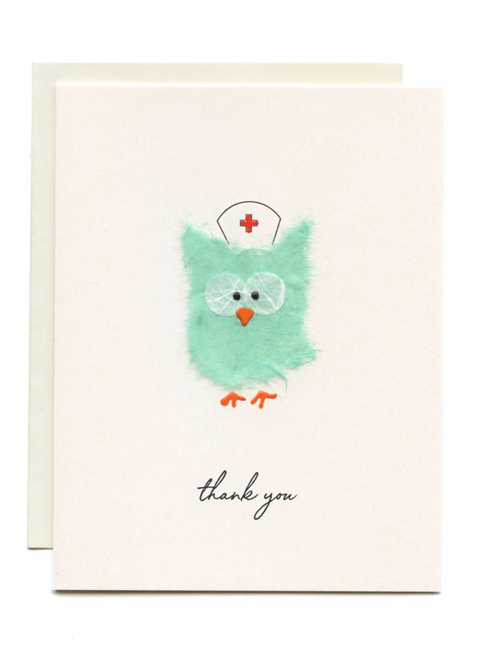 "Thank You" Bird with Nurse Hat