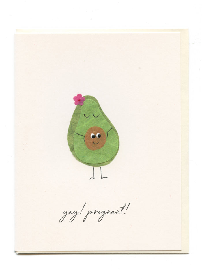 "Yay! Pregnant" Avocado Baby