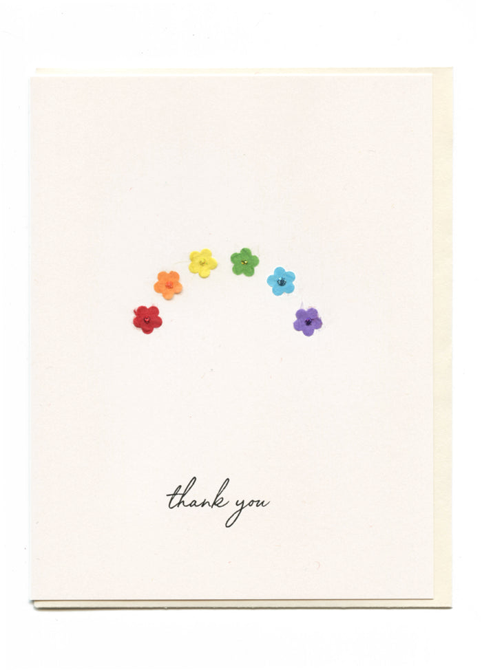 "Thank You" Rainbow Flowers