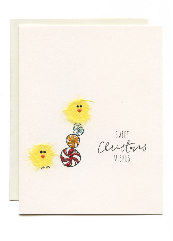 "Sweet Christmas Wishes" Birds and Candy